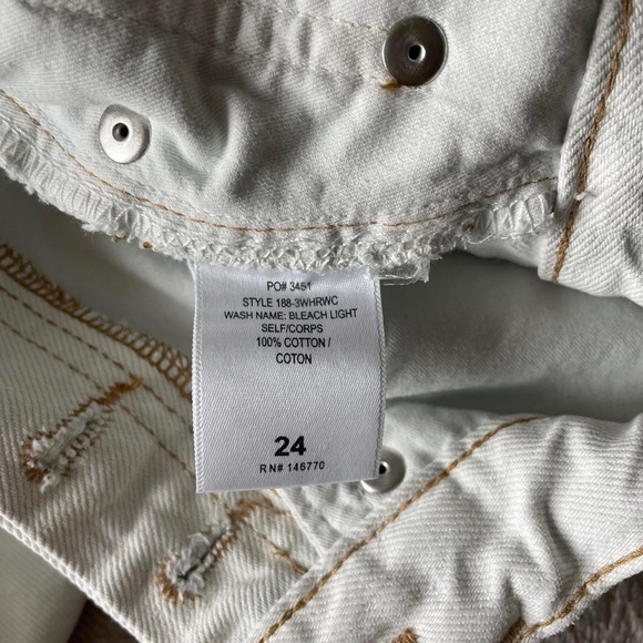 RE/DONE ORIGINALS- White / Bleach Light Wash Wide Leg Jeans - Picture 8 of 8